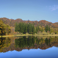 Buy canvas prints of  Autumn Reflections by Irene Burdell