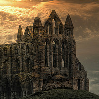 Buy canvas prints of Whitby Abbey Ruins by Irene Burdell