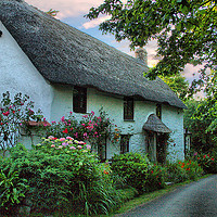 Buy canvas prints of Pretty Thatched Cottage by Irene Burdell