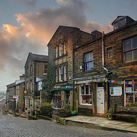 Buy canvas prints of High St Haworth by Irene Burdell