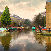 Buy canvas prints of Rochdale Canal  Yorkshire by Irene Burdell