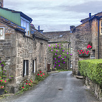 Buy canvas prints of Cottages,in Grassington by Irene Burdell