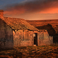 Buy canvas prints of Derelict Cottage Yorkshire by Irene Burdell
