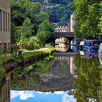 Buy canvas prints of Rochdale Canal. by Irene Burdell