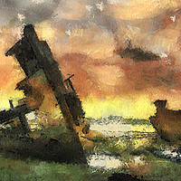 Buy canvas prints of Boat wrecks  by Irene Burdell