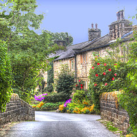 Buy canvas prints of The village of Wycoller Colne Lancashire uk by Irene Burdell