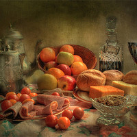 Buy canvas prints of Still Life Lunch !! by Irene Burdell