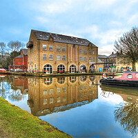 Buy canvas prints of Reflections on the canal. by Irene Burdell