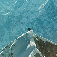 Buy canvas prints of Climbers on the Zugspitze mountain in Germany by Richie Miles