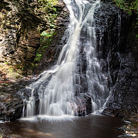 Buy canvas prints of Hareshaw Linn waterfall Northumberland by Richie Miles