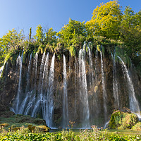 Buy canvas prints of Waterfall in Plitvice National Park Croatia.  by Richie Miles