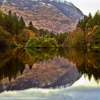 Buy canvas prints of Glencoe Loch Mountain Reflection by Tim O'Brien