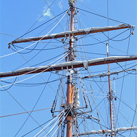 Buy canvas prints of Rigging of Tall Ship by Tim O'Brien
