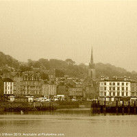 Buy canvas prints of Rothesay Town in Sepia by Tim O'Brien