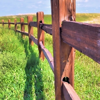 Buy canvas prints of Badlands Post and Rail Fence by James Hogarth