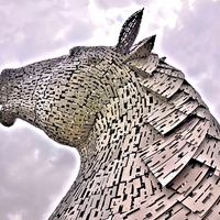 Buy canvas prints of  The Kelpies by James Hogarth