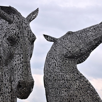 Buy canvas prints of  The Kelpies by James Hogarth