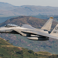 Buy canvas prints of F-15C Eagle (86-166) 493rd  FS 'The Grim Reapers' by Steve Liptrot