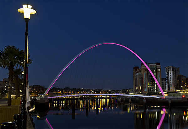 Millennium Bridge in Pink Picture Board by Kevin Tate