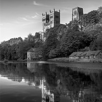 Buy canvas prints of Cathedral reflection in black & white by Kevin Tate