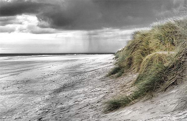 Passing Storm on Bamburgh Beach Picture Board by Kevin Tate