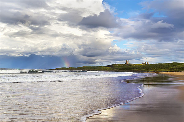 Dunstanburgh Shoreline Picture Board by Kevin Tate