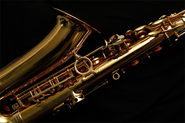 Alto Sax on Black Picture Board by Kevin Tate
