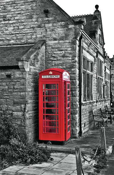 Red Telephone Box Picture Board by Kevin Tate