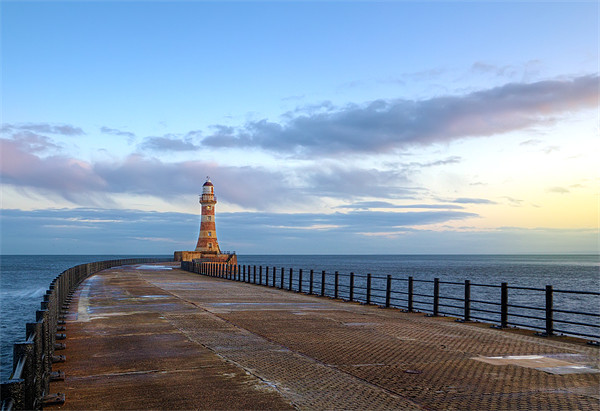 Roker lighthouse and Pier Picture Board by Kevin Tate