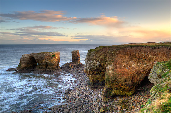 Whitburn Coastline Picture Board by Kevin Tate