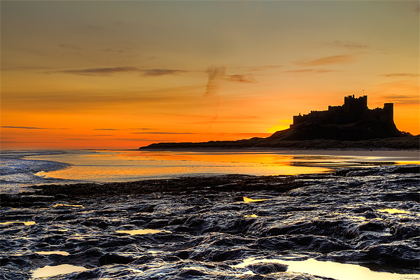 Bamburgh Beach at Sunrise Picture Board by Kevin Tate