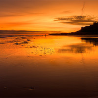 Buy canvas prints of Sunrise at Bamburgh Beach by Kevin Tate