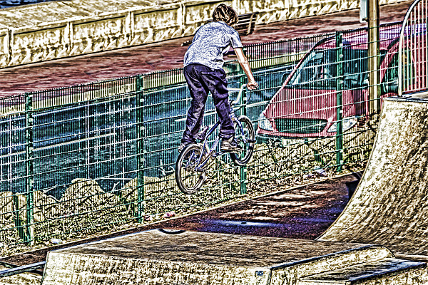 BMX Stunt Picture Board by Kevin Tate