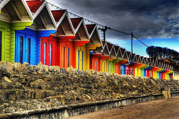 Scarborough Beach Huts Picture Board by Kevin Tate
