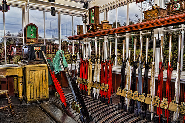 Old Railway Signal Box Picture Board by Kevin Tate