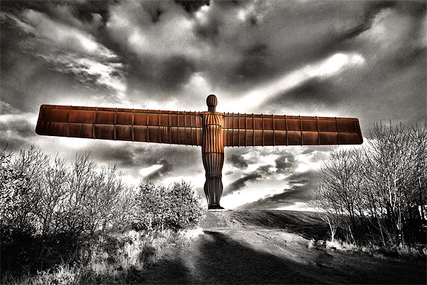Angel of the North,Rust Picture Board by Kevin Tate