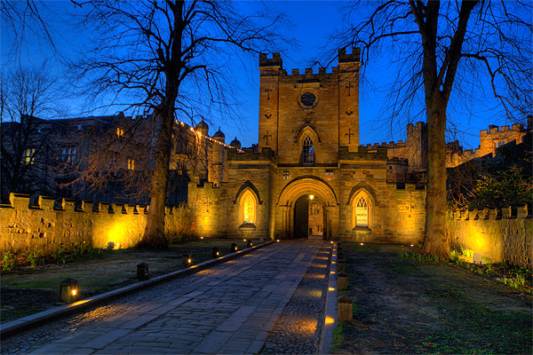 Durham Castle Gate entrance Picture Board by Kevin Tate