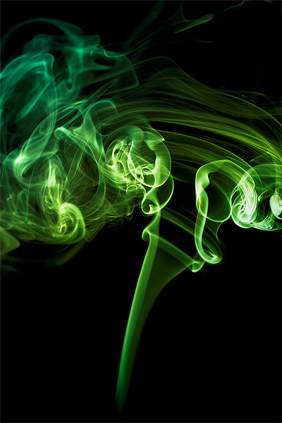 Smoke swirl Picture Board by Kevin Tate