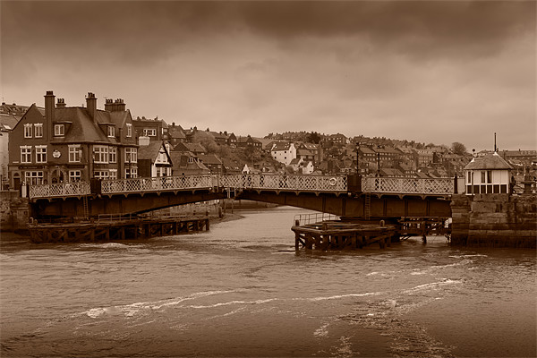 Whitby Swing Bridge Picture Board by Kevin Tate