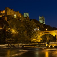 Buy canvas prints of Durham at night by Kevin Tate