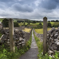 Buy canvas prints of Grassington Rural Path by Kevin Tate