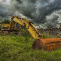 Buy canvas prints of Excavator by Kevin Tate