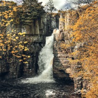 Buy canvas prints of High Force in Autumn colours by Kevin Tate