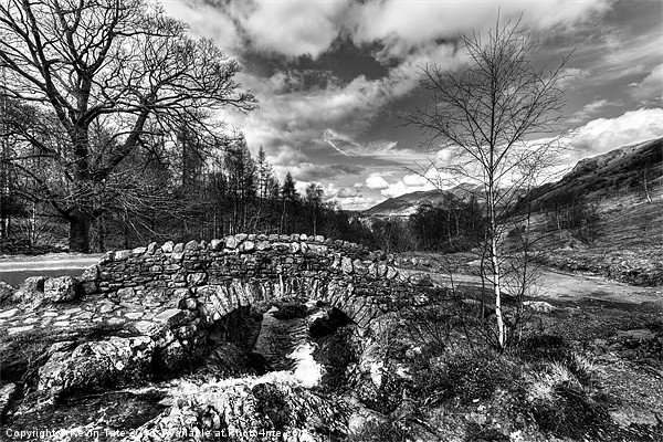 Ashness Bridge towards Skidaw Picture Board by Kevin Tate