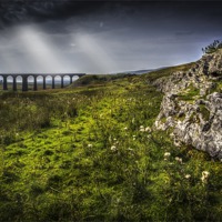 Buy canvas prints of Ribblehead overcast by Kevin Tate