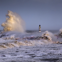Buy canvas prints of Seaham storm by Kevin Tate