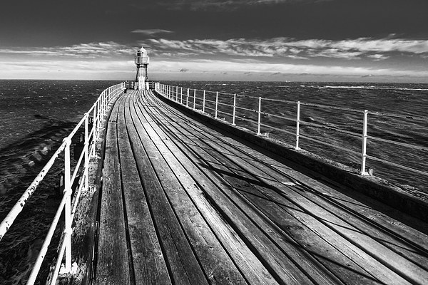 Whitby Harour Pier Picture Board by Kevin Tate