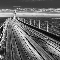 Buy canvas prints of Whitby Harour Pier by Kevin Tate