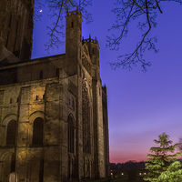 Buy canvas prints of Durham Cathderal early night sky by Kevin Tate
