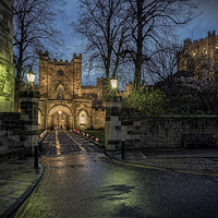 Buy canvas prints of Durham Castle Gatehouse and Keep by Kevin Tate